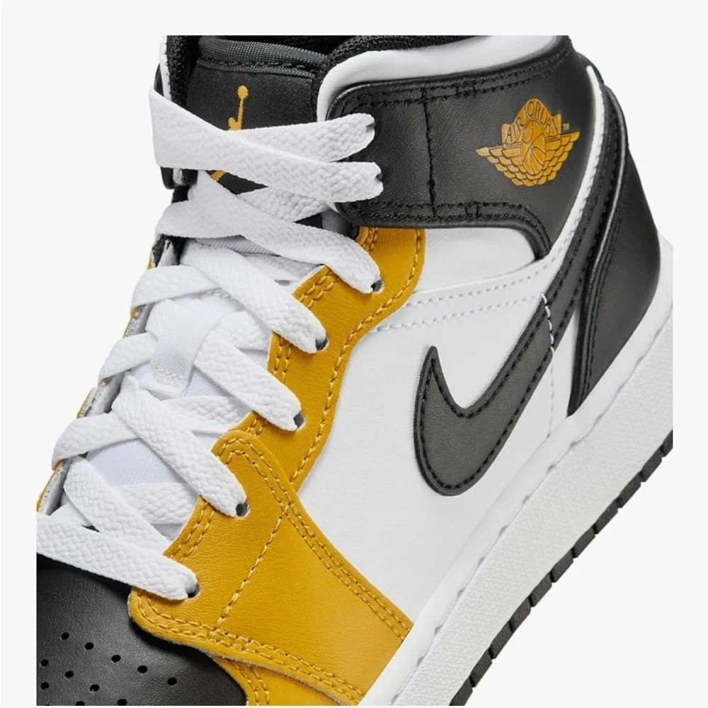 Nike Air Jordan Mid Sneakers - Black, White, Yellow toddler sz 10C nwob, 015